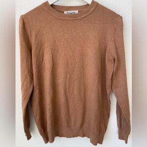 DEEP PINK Brand Italian camel colored crew neck sweater TU One Size Fits All
